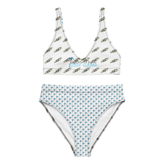 Surf board high-waisted bikini
