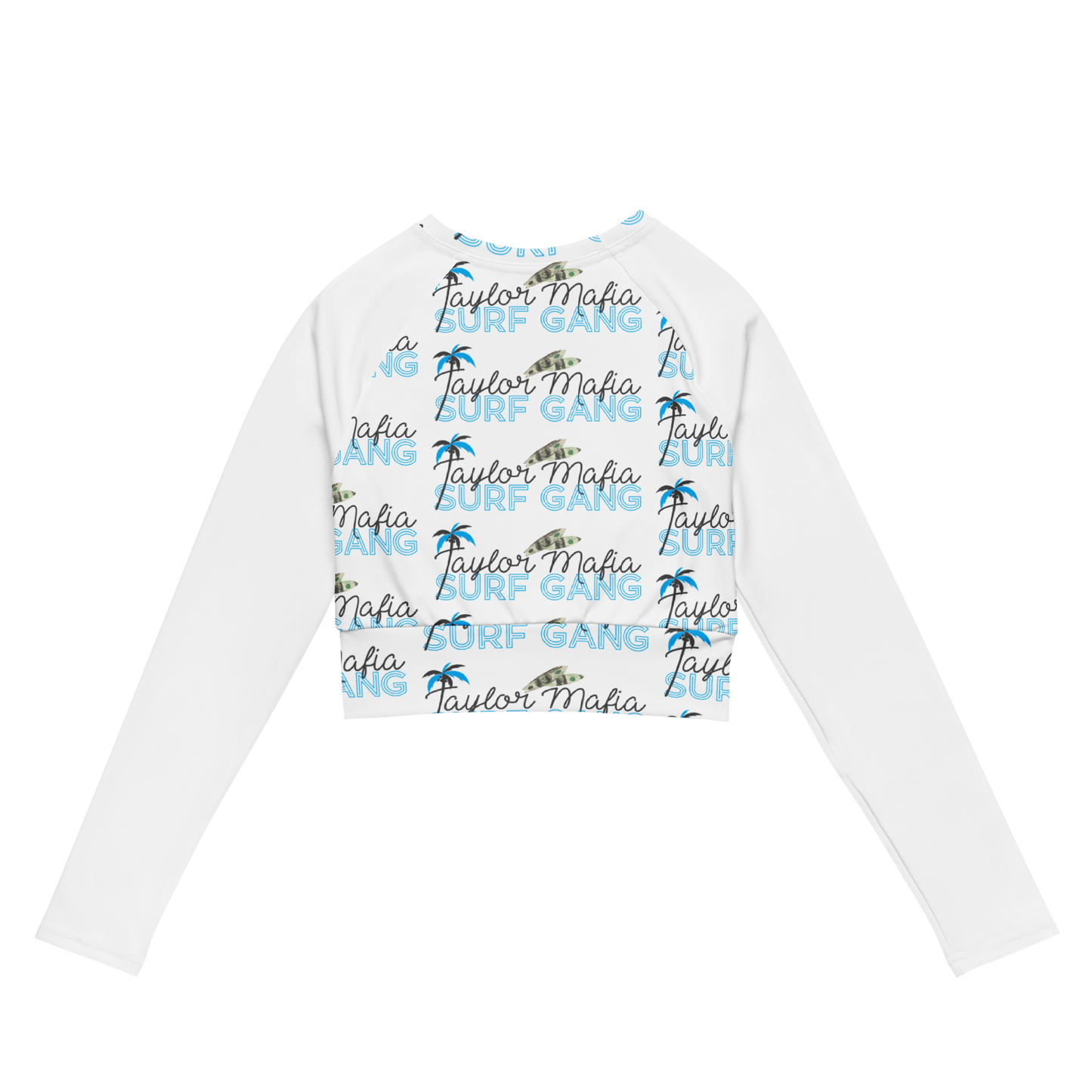 Recycled long-sleeve crop top