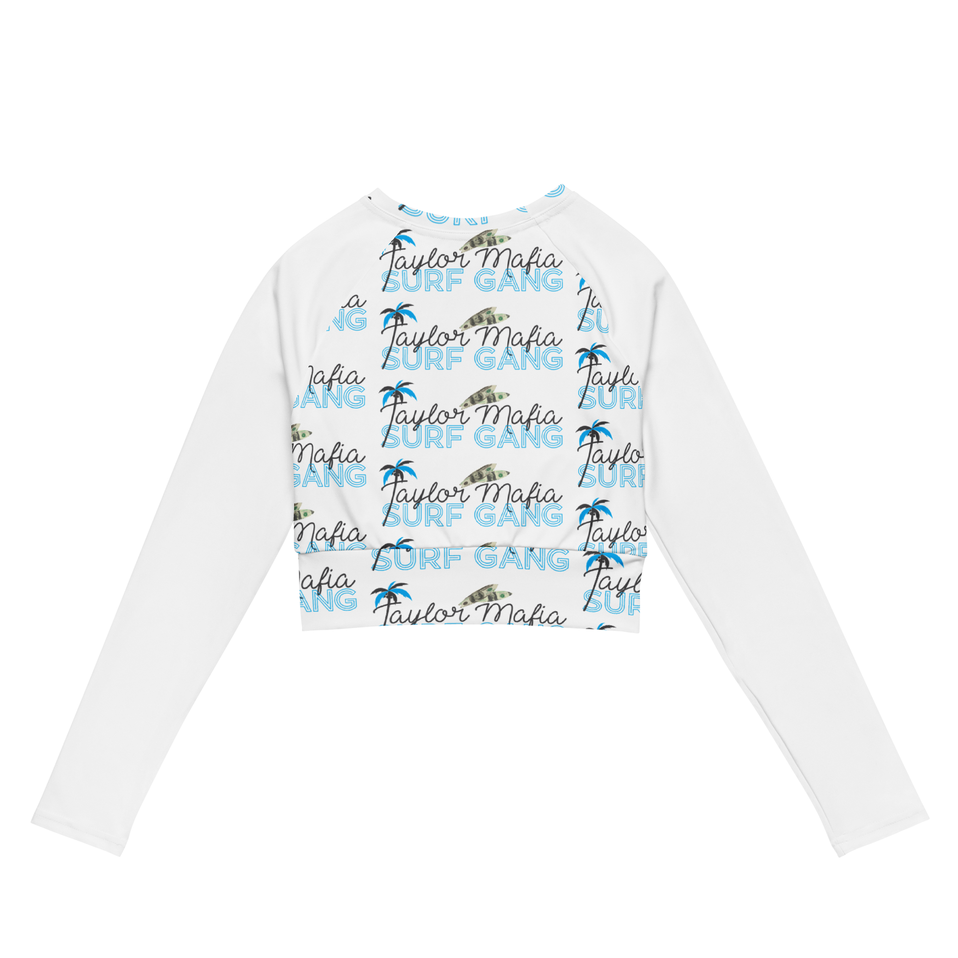 Recycled long-sleeve crop top