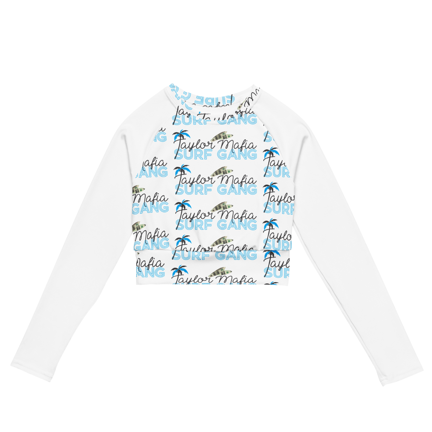 Recycled long-sleeve crop top