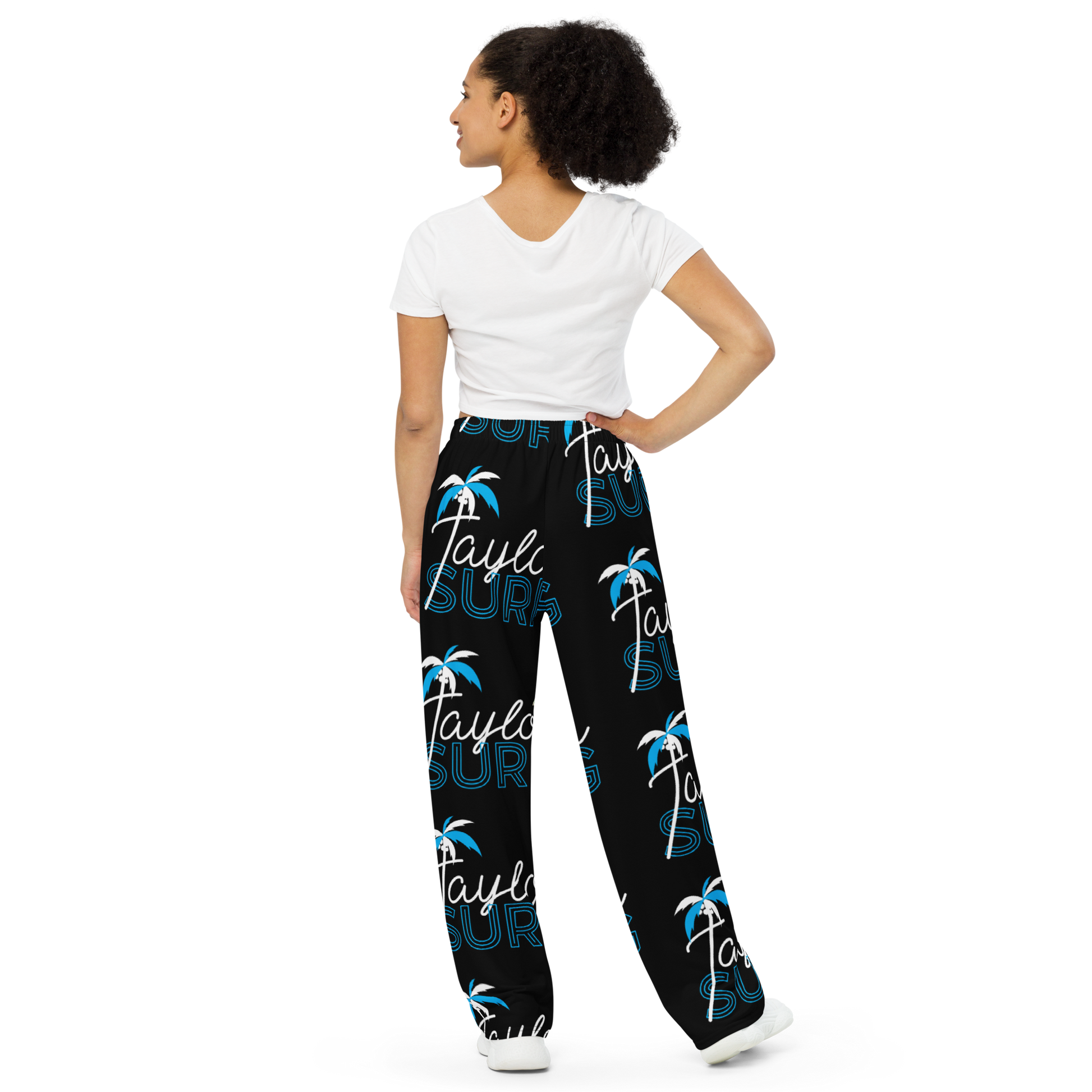 print unisex wide-leg pants