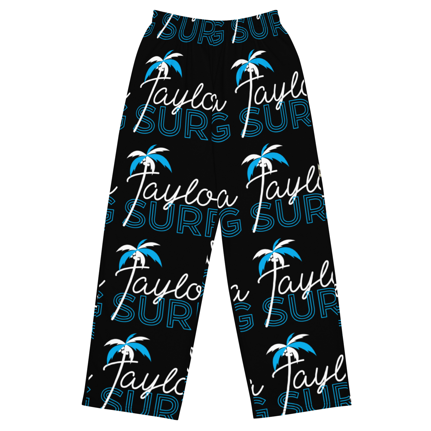 print unisex wide-leg pants