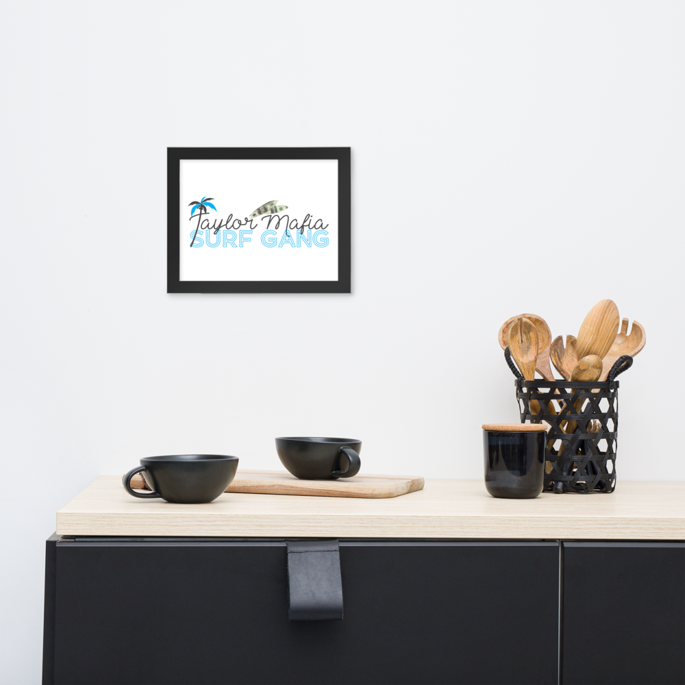 Framed poster