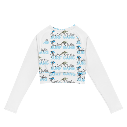 Recycled long-sleeve crop top