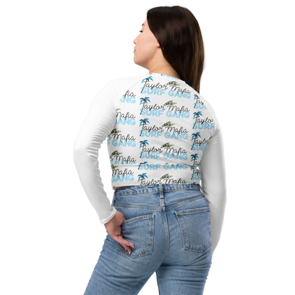 Recycled long-sleeve crop top